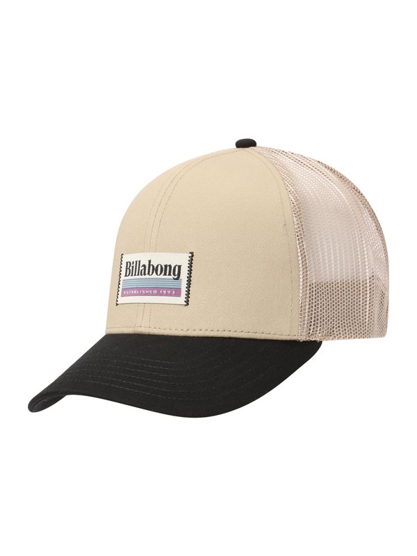 BILLABONG BILLABONG Шапка с козирка 'WALLED TRUCKER'  сиво-бежово / черно / бяло