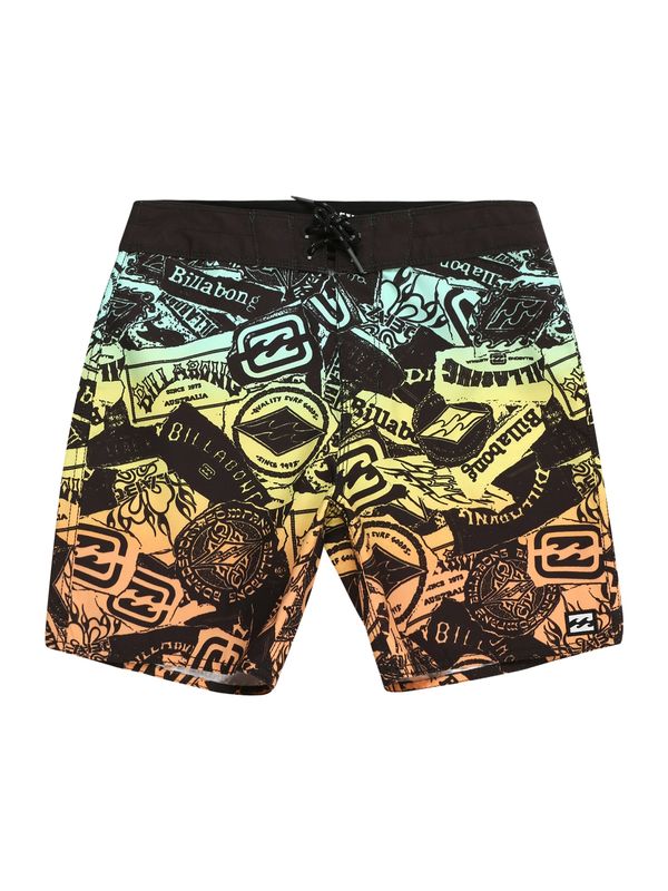 BILLABONG BILLABONG Спортен панталон 'SUNDAYS'  пастелно синьо / жълто / светлооранжево / черно