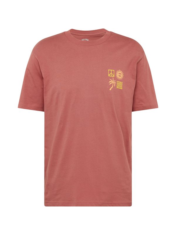 BILLABONG BILLABONG Тениска 'SIDE SHOT'  цвят "пясък" / жълто / нефритено зелено / пепел от рози