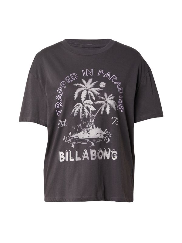 BILLABONG BILLABONG Тениска 'TRAPPED IN PARADISE'  сиво / черно