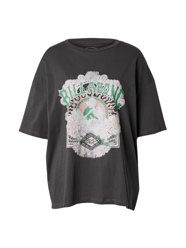 BILLABONG BILLABONG Тениска 'WARM WAVES'  зелено / оранжево / бледорозово / черно