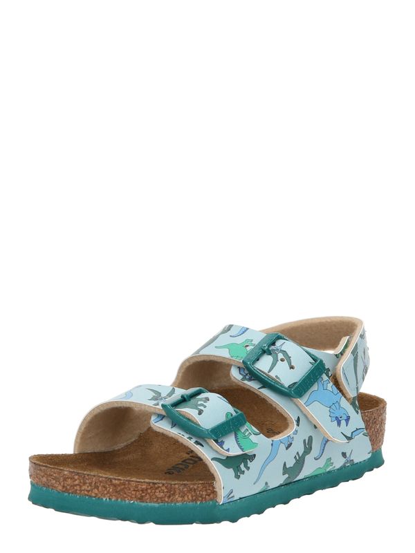 BIRKENSTOCK BIRKENSTOCK Отворени обувки 'Milano'  небесносиньо / светлосиньо / нефритено зелено / тъмнозелено