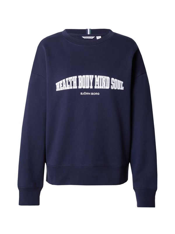 BJÖRN BORG BJÖRN BORG Спортен суитшърт с качулка 'ACE'  нощно синьо / бяло
