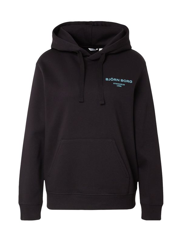 BJÖRN BORG BJÖRN BORG Спортен суитшърт с качулка 'ESSENTIAL'  тюркоазен / черно