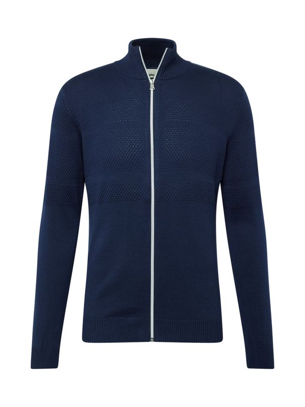 BLEND BLEND Плетена жилетка  нейви синьо