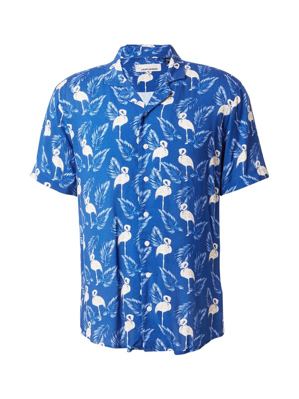 BLEND BLEND Риза  бежово / нейви синьо / бяло