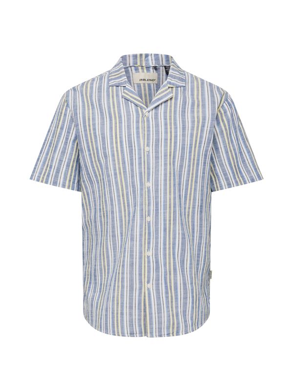 BLEND BLEND Риза  нейви синьо / светложълто / бяло