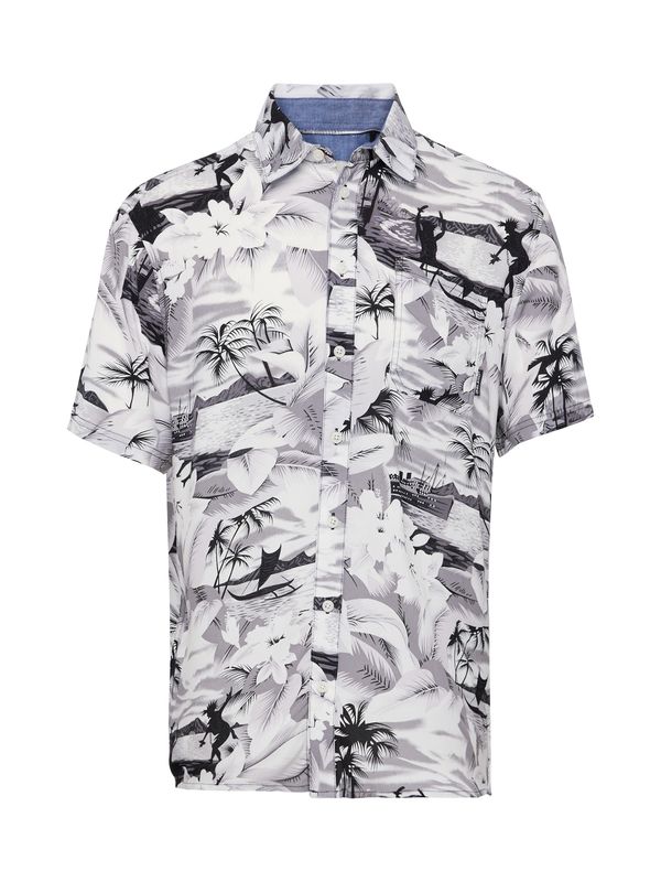 BLEND BLEND Риза  сиво / черно / бяло