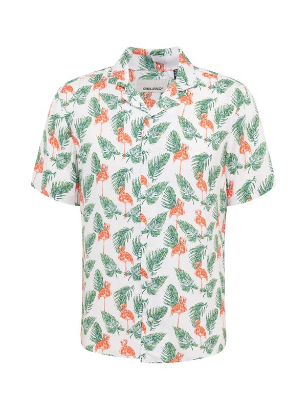 BLEND BLEND Риза  зелено / елхово зелено / оранжево / бяло