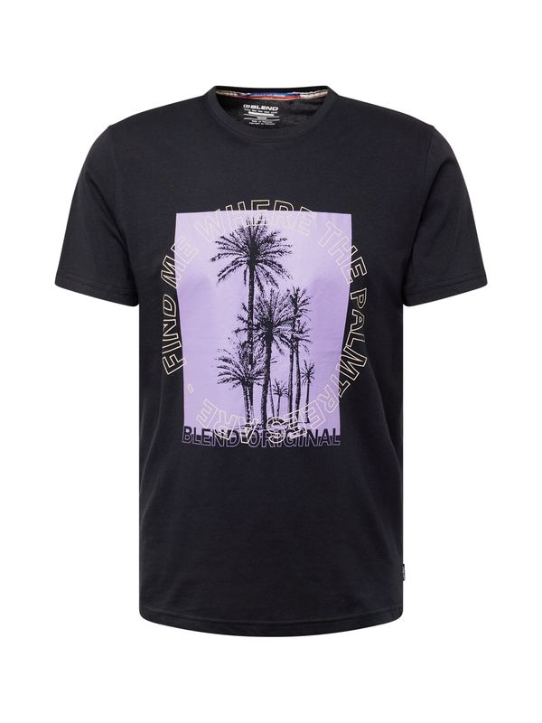 BLEND BLEND Тениска  бежово / лилав / черно