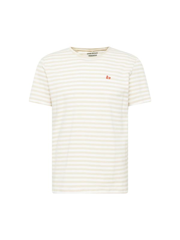 BLEND BLEND Тениска 'Dinton'  сиво-бежово / оранжево / бяло