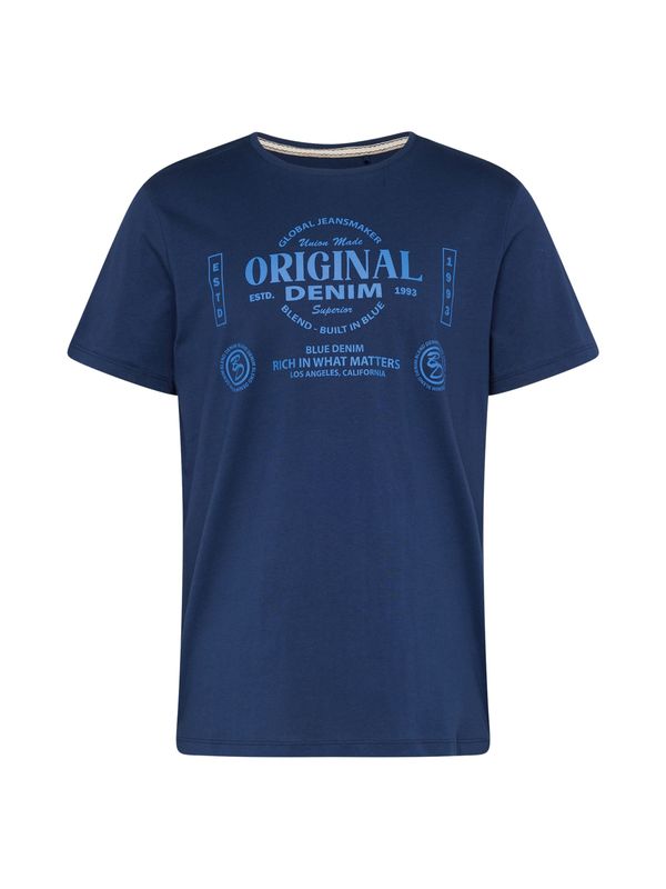 BLEND BLEND Тениска  лазурно синьо / тъмносиньо