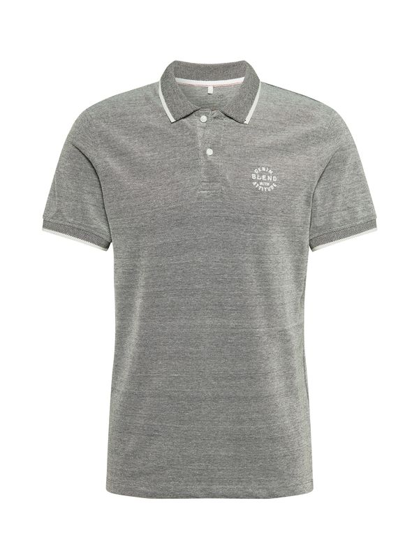 BLEND BLEND Тениска 'Nate'  тъмносиво / мръсно бяло