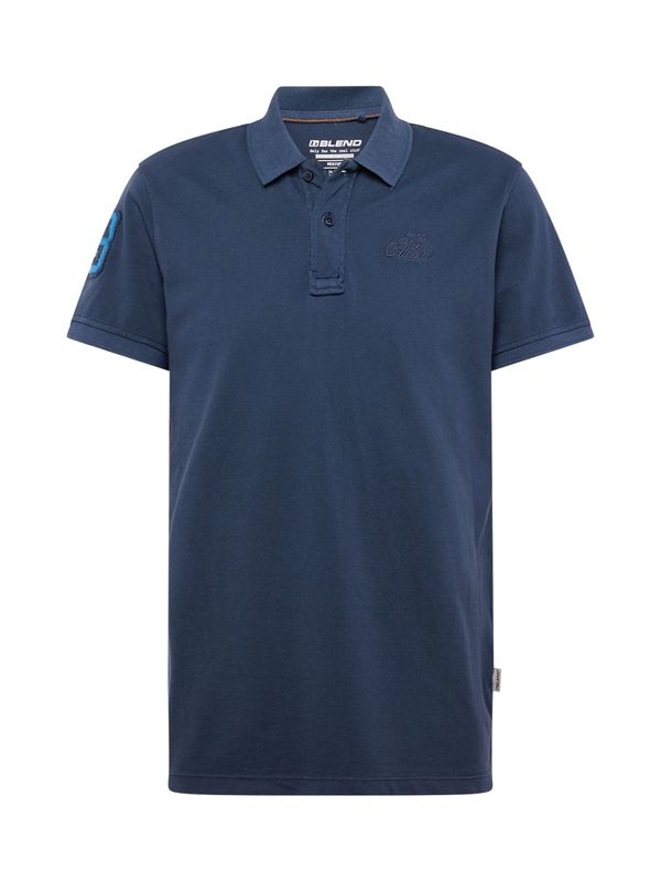 BLEND BLEND Тениска  нейви синьо / лазурно синьо