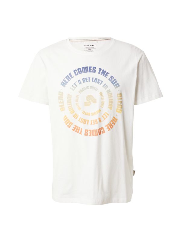 BLEND BLEND Тениска  синьо / светложълто / оранжево / бяло