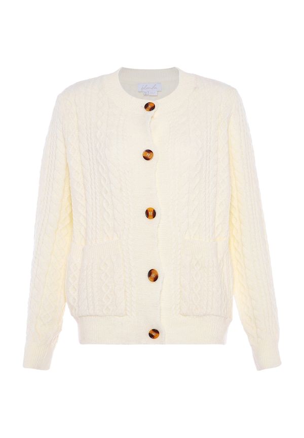 BLONDA BLONDA Плетена жилетка  бял памук