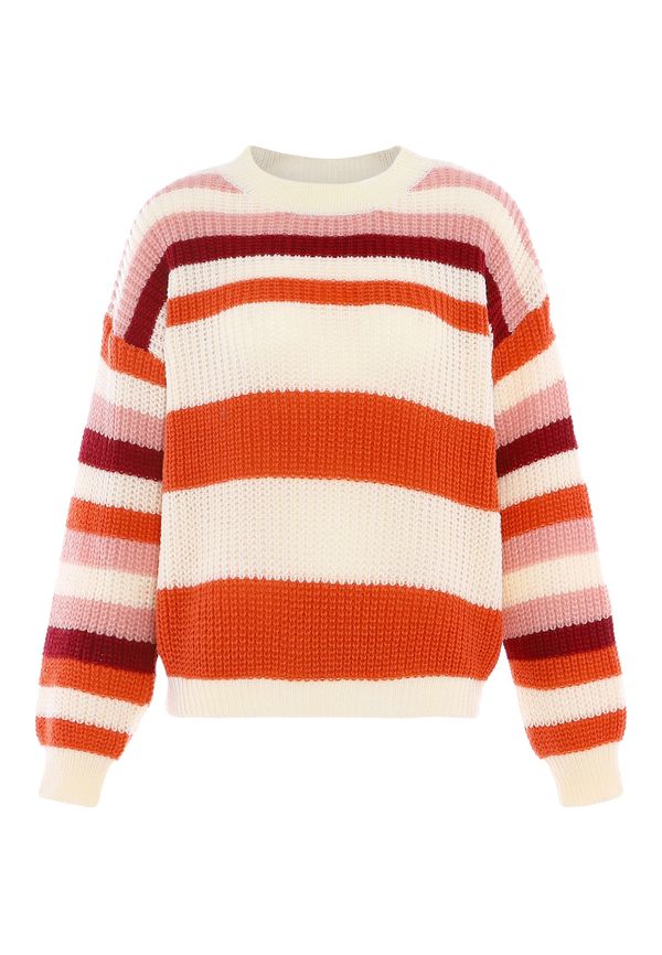 BLONDA BLONDA Пуловер  кремаво / оранжево / бледорозово / пурпурно