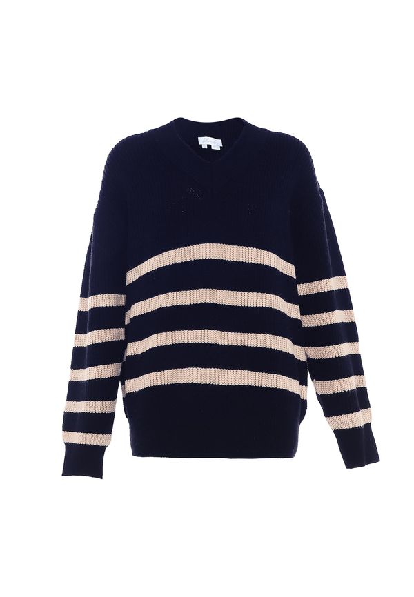 BLONDA BLONDA Пуловер  телесен цвят / морскосиньо