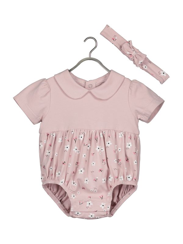 BLUE SEVEN BLUE SEVEN Бебешки гащеризони/боди  бледорозово / черно / бяло