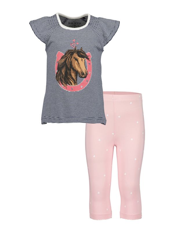 BLUE SEVEN BLUE SEVEN Комплект  ултрамарин синьо / светлорозово / бяло