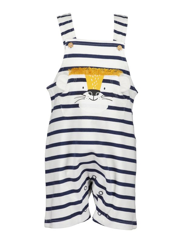 BLUE SEVEN BLUE SEVEN Панталон с презрамки  морскосиньо / жълто / черно / мръсно бяло