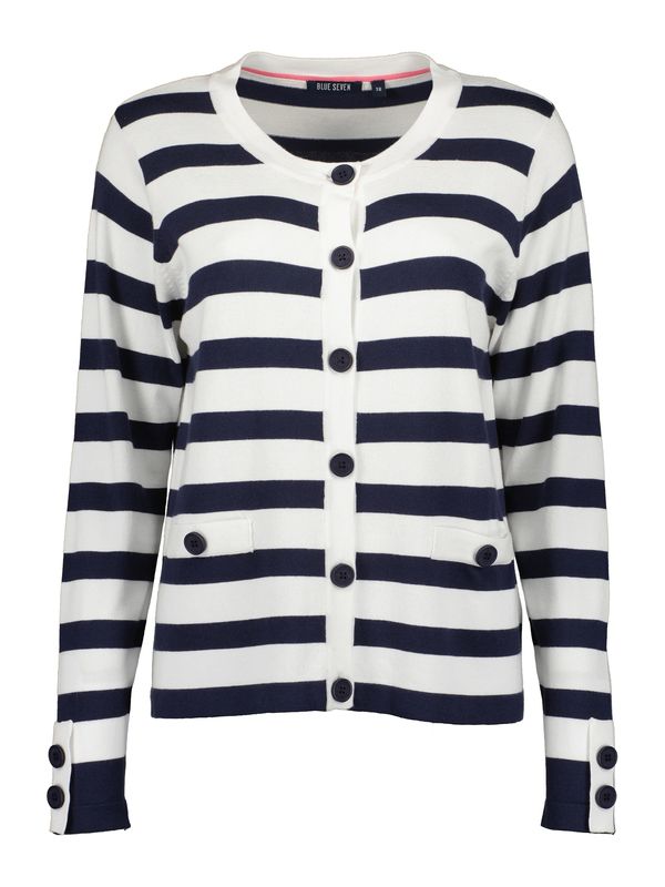 BLUE SEVEN BLUE SEVEN Плетена жилетка  нощно синьо / бяло