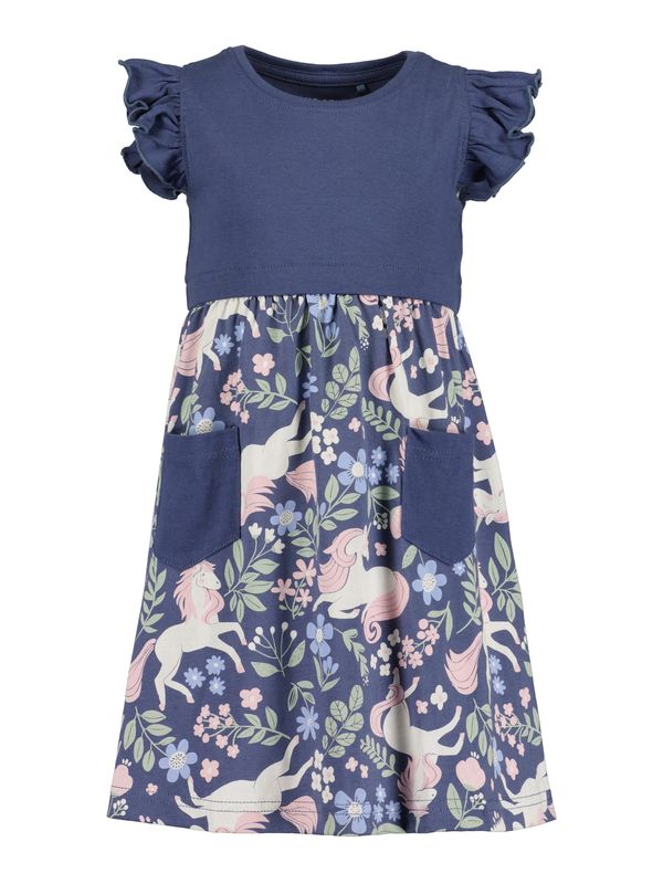 BLUE SEVEN BLUE SEVEN Рокля  кремаво / нейви синьо / пастелно зелено / бледорозово