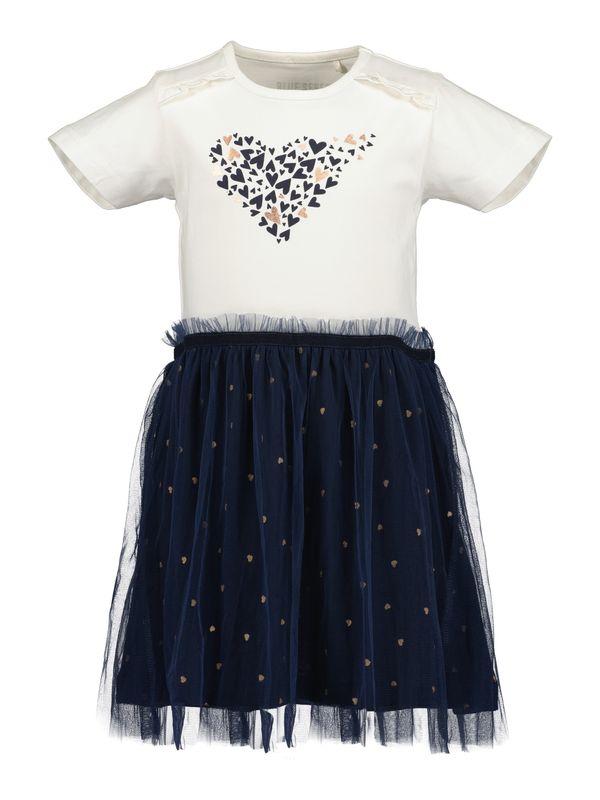 BLUE SEVEN BLUE SEVEN Рокля  нейви синьо / злато / мръсно бяло