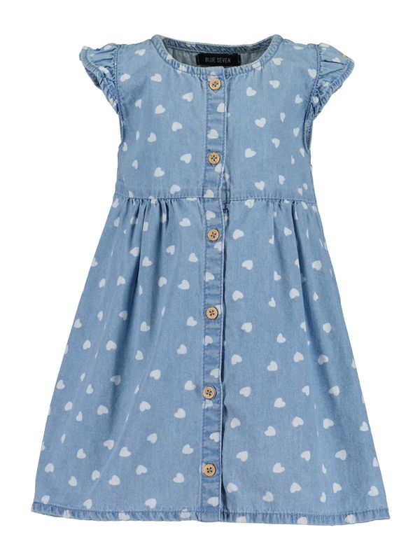 BLUE SEVEN BLUE SEVEN Рокля  син деним / мръсно бяло