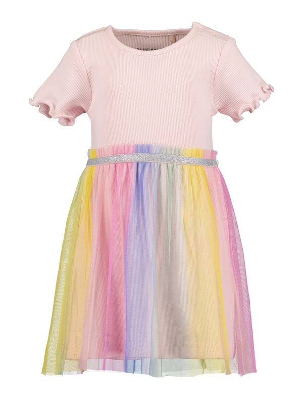 BLUE SEVEN BLUE SEVEN Рокля  светлосиньо / жълто / бледорозово / сребърно