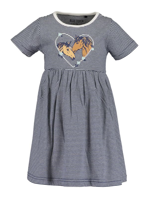 BLUE SEVEN BLUE SEVEN Рокля  ултрамарин синьо / кафяво / бяло