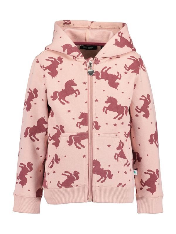 BLUE SEVEN BLUE SEVEN Суичъри с качулка  пастелно розово / червено-виолетово