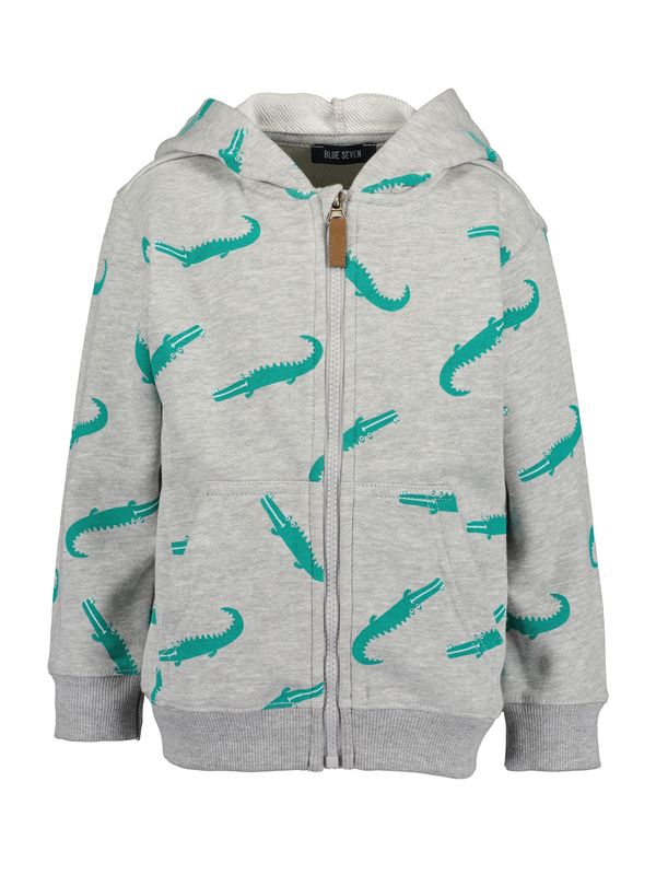 BLUE SEVEN BLUE SEVEN Суичъри с качулка  сив меланж / зелено