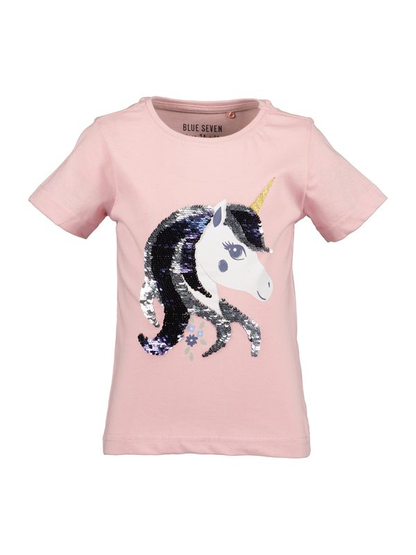 BLUE SEVEN BLUE SEVEN Тениска  бледорозово / черно / бяло