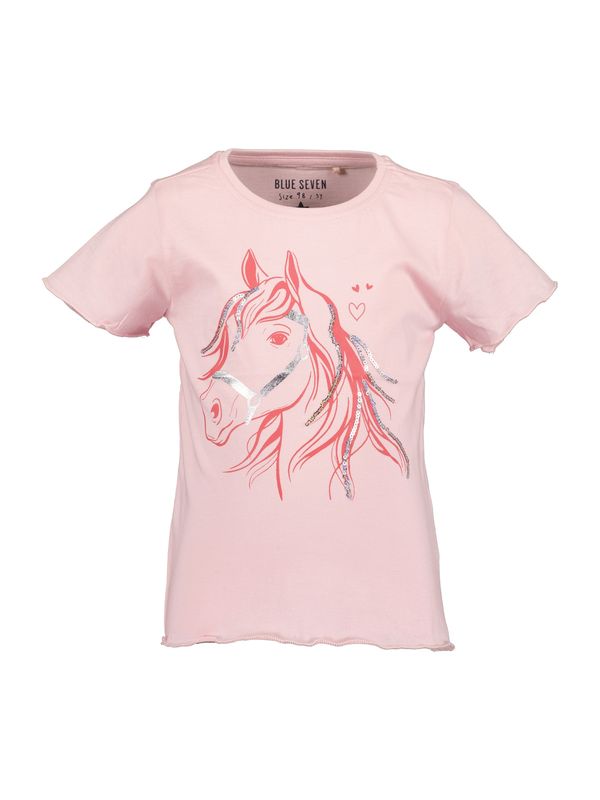 BLUE SEVEN BLUE SEVEN Тениска  бледорозово / червено / сребърно