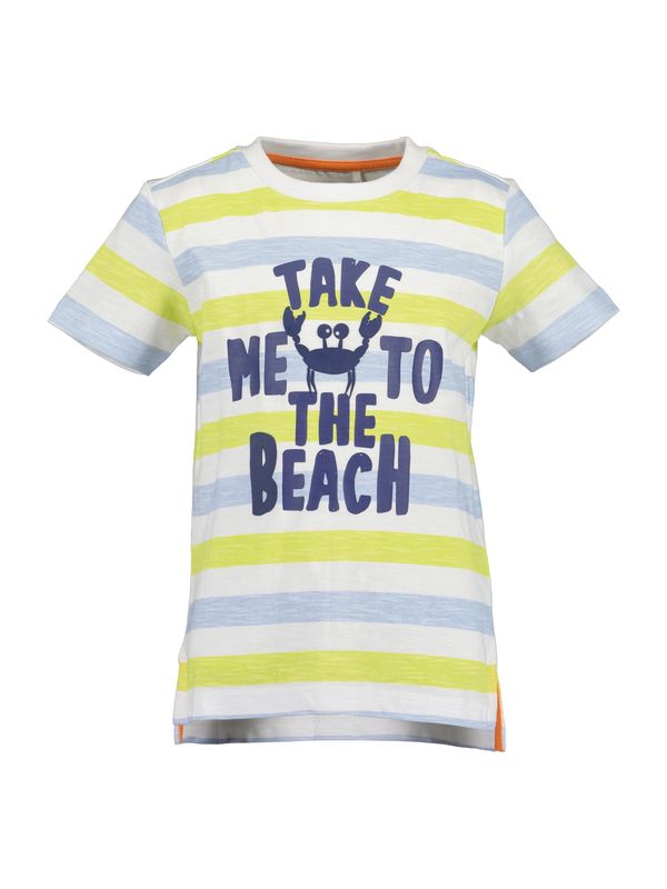 BLUE SEVEN BLUE SEVEN Тениска  нейви синьо / светлосиньо / лайм / бяло