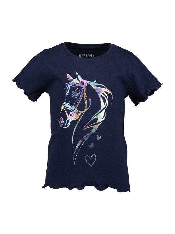 BLUE SEVEN BLUE SEVEN Тениска  нейви синьо / златистожълто / светлозелено / лилав