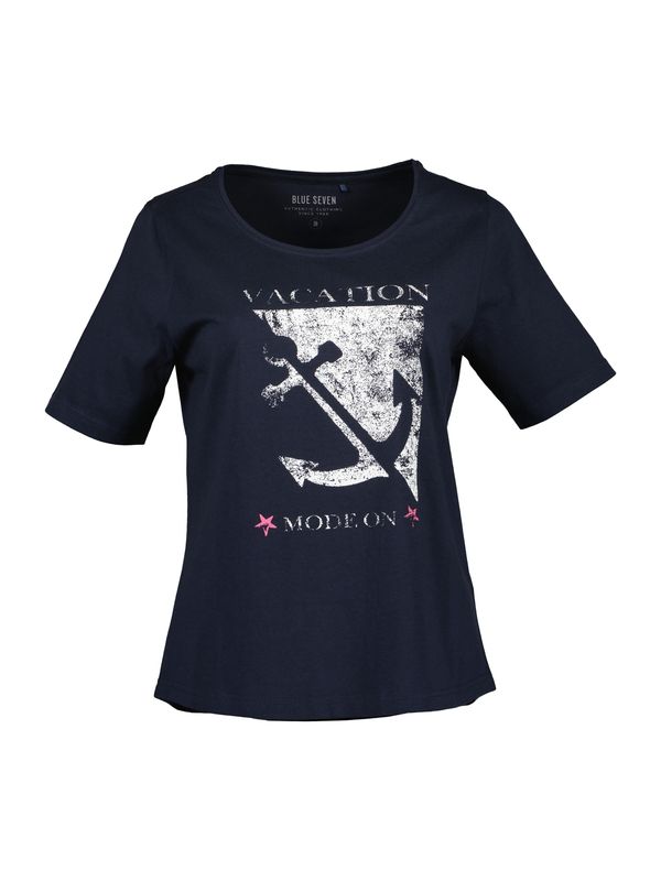 BLUE SEVEN BLUE SEVEN Тениска  нощно синьо / червено / мръсно бяло