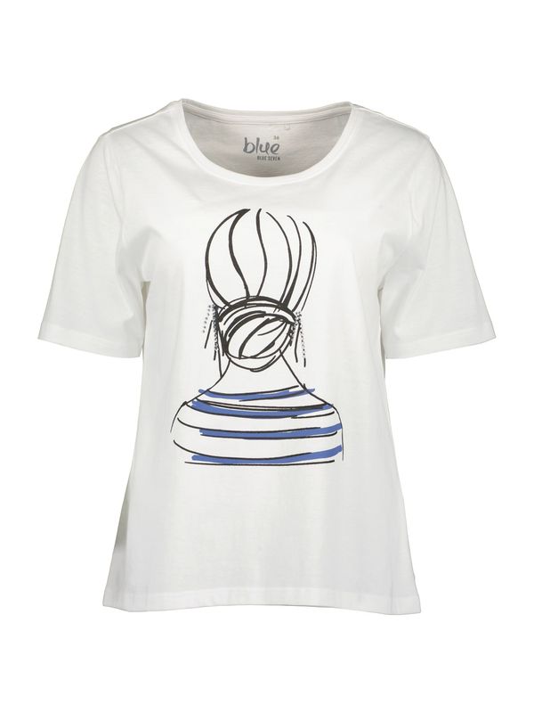 BLUE SEVEN BLUE SEVEN Тениска  синьо / черно / сребърно / бяло