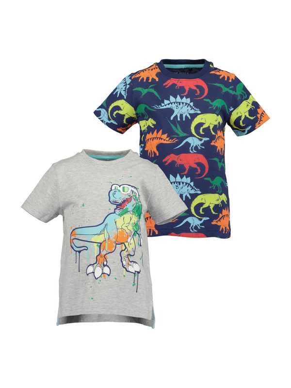 BLUE SEVEN BLUE SEVEN Тениска  светлосиньо / тъмносиньо / сиво / тъмнооранжево