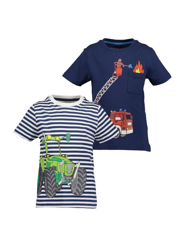 BLUE SEVEN BLUE SEVEN Тениска  тъмносиньо / зелено / червено / бяло