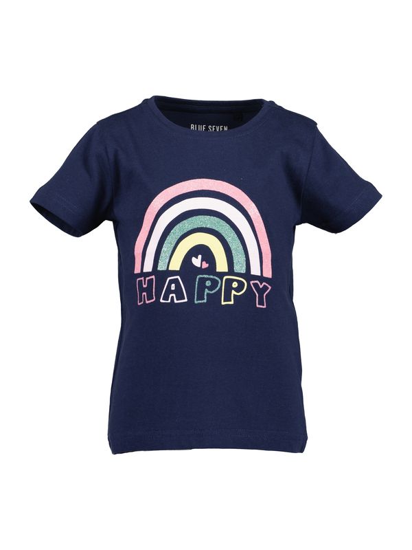 BLUE SEVEN BLUE SEVEN Тениска  ултрамарин синьо / нефритено зелено / бледорозово / бяло