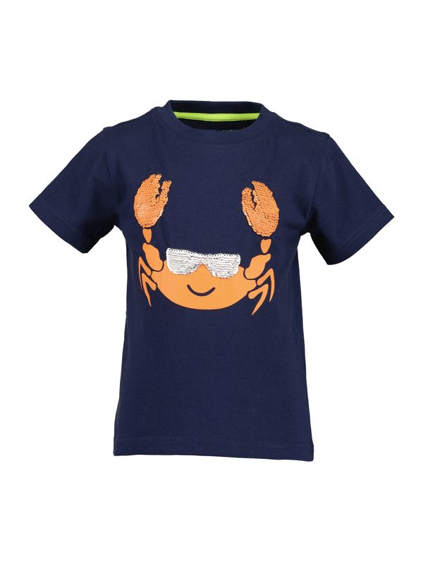 BLUE SEVEN BLUE SEVEN Тениска  ултрамарин синьо / оранжево / бяло