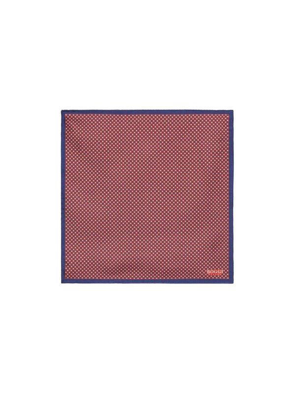 Boggi Milano Boggi Milano Кърпичка за сако  нейви синьо / бургундово червено / бяло