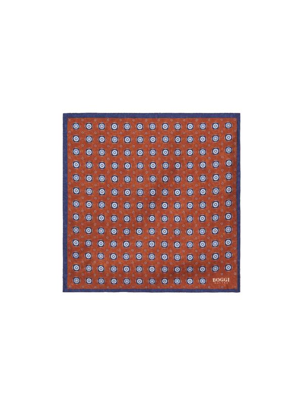 Boggi Milano Boggi Milano Кърпичка за сако  синьо / ръждиво кафяво
