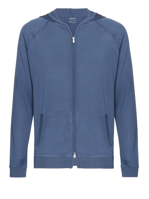 Boggi Milano Boggi Milano Плетена жилетка  гълъбово синьо