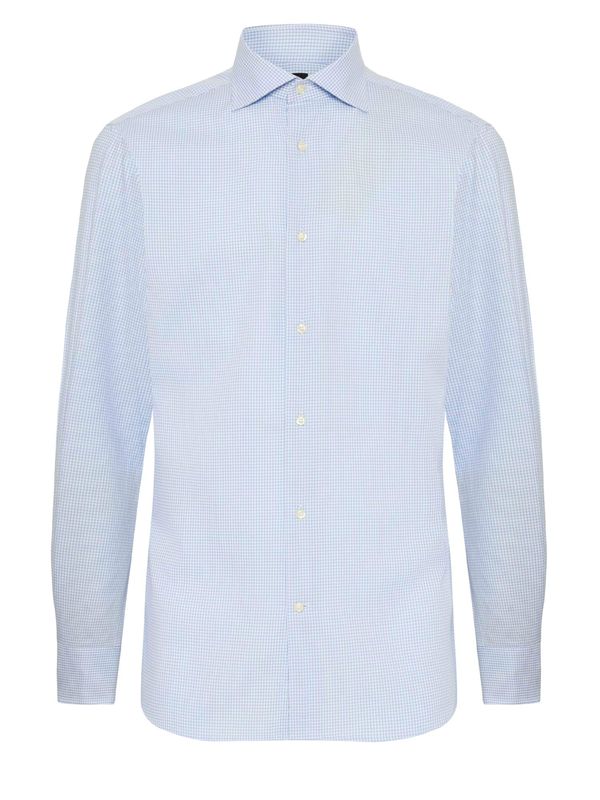 Boggi Milano Boggi Milano Риза 'Twill'  светлосиньо / бяло