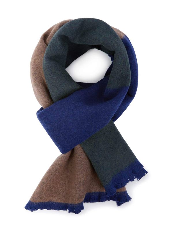 Boggi Milano Boggi Milano Шал ' Drill'  синьо / кафяв меланж / тъмнозелено