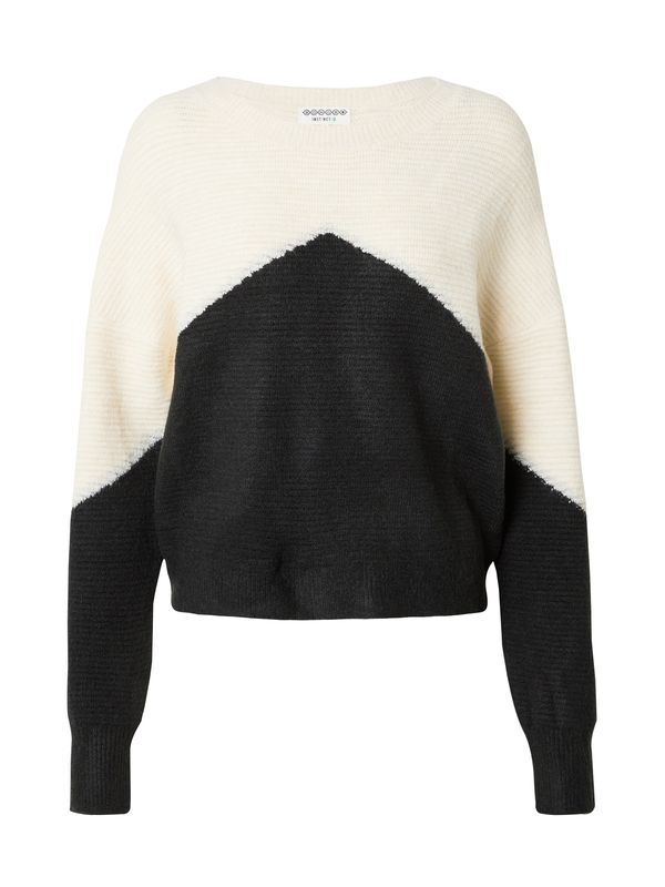 BONOBO BONOBO Пуловер 'BIKRITEF'  кремаво / черно / сребърно