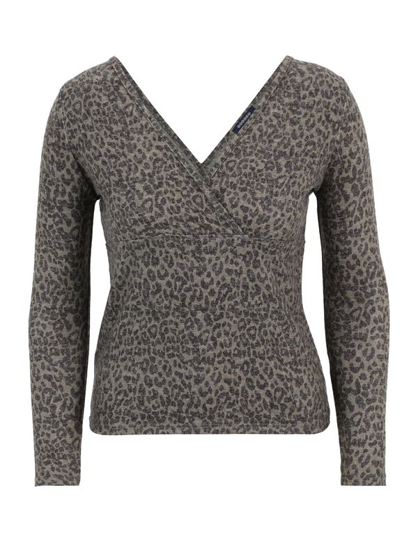 BONOBO BONOBO Тениска  таупе сиво / черно